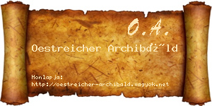 Oestreicher Archibáld névjegykártya